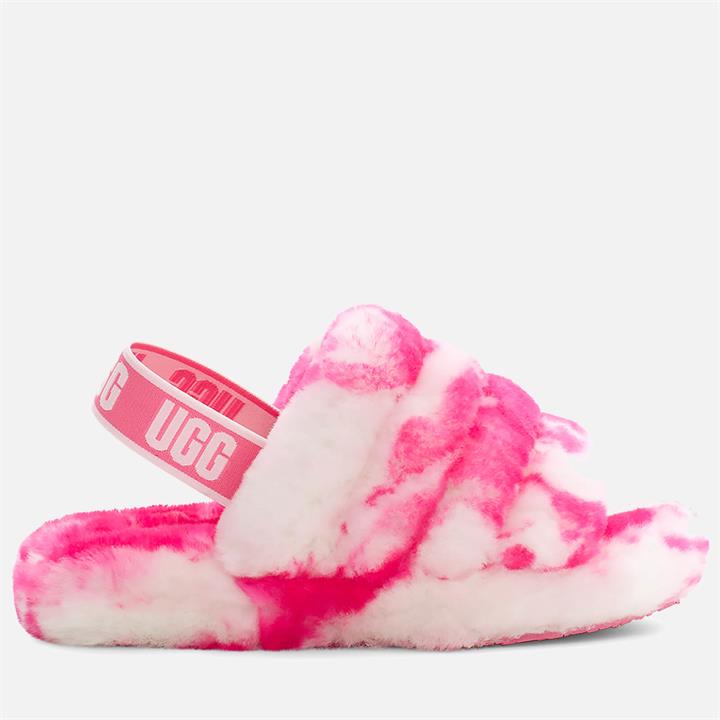 UGG Kids' Fluff Yeah Slide Slippers - Pink - UK 12 Kids