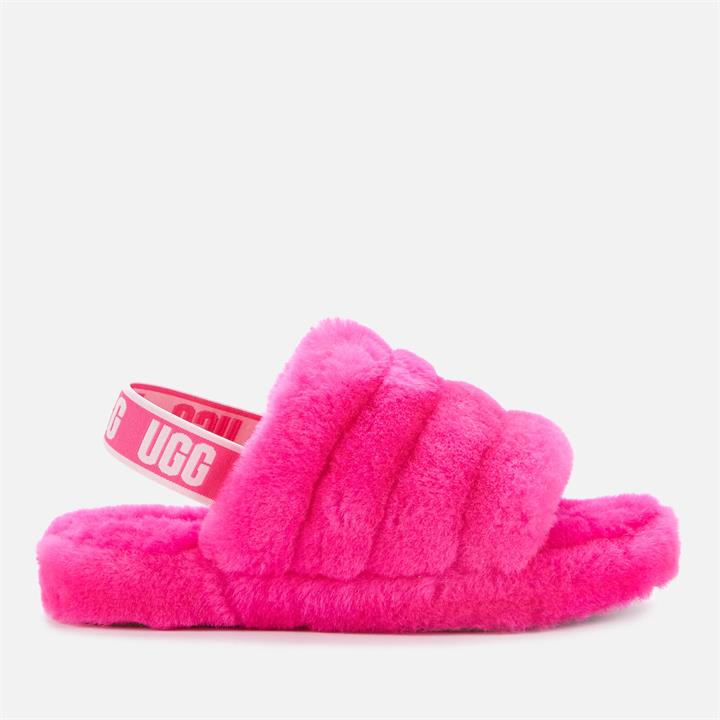 UGG Kids' Fluff Yeah Slide Slippers - Rock Rose - UK 12 Kids