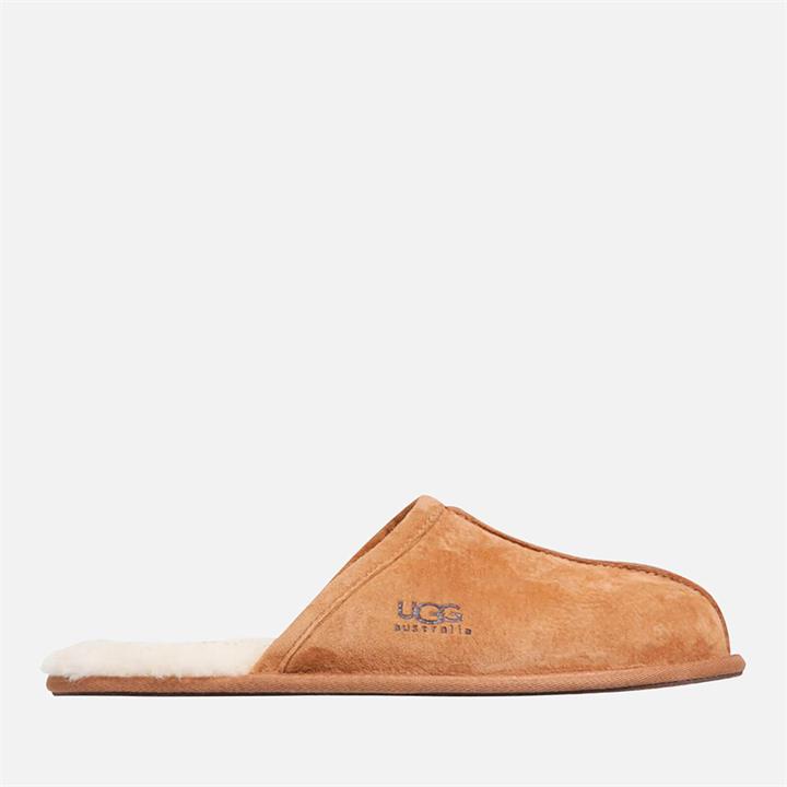 UGG Men's Scuff Suede Sheepskin Slippers - Chestnut - UK 7