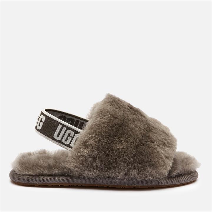 UGG Toddlers' Fluff Yeah Slide Slippers - Charcoal - UK 6 Toddler