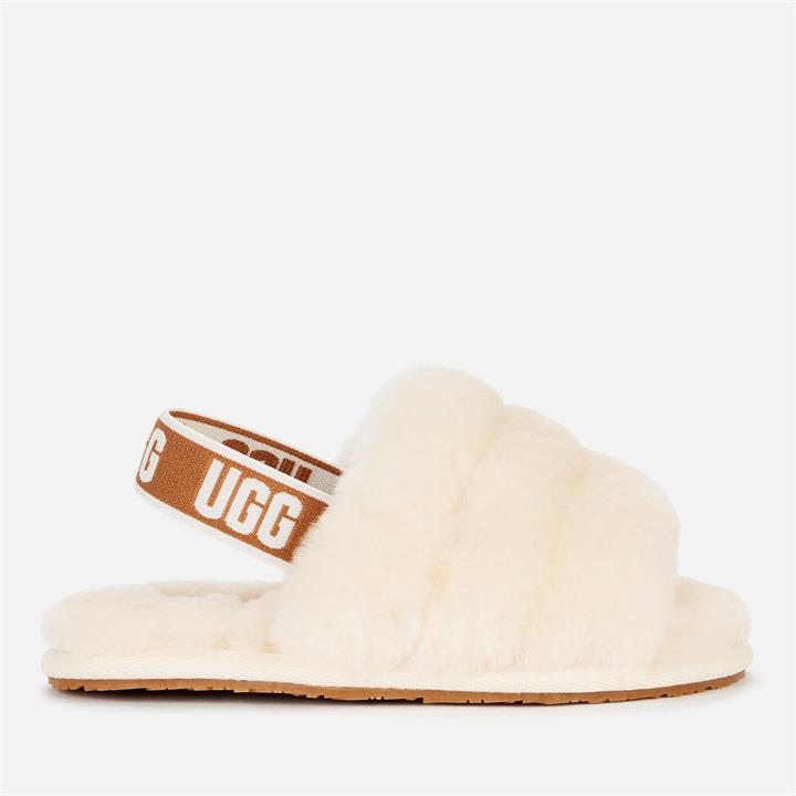 UGG Toddlers' Fluff Yeah Slide Slippers - Natural - UK 7 Toddler