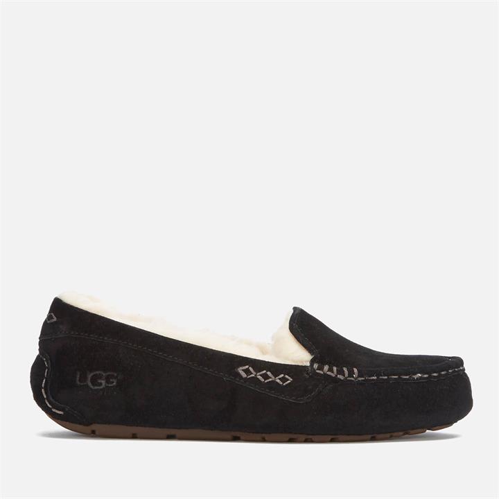 UGG Women's Ansley Moccasin Suede Slippers - Black - UK 3