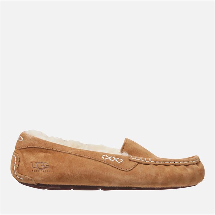 UGG Women's Ansley Moccasin Suede Slippers - Chestnut - UK 3