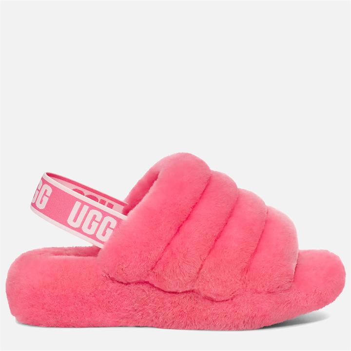 UGG Women's Fluff Yeah Slide Sheepskin Slippers - Pink Rose - UK 8