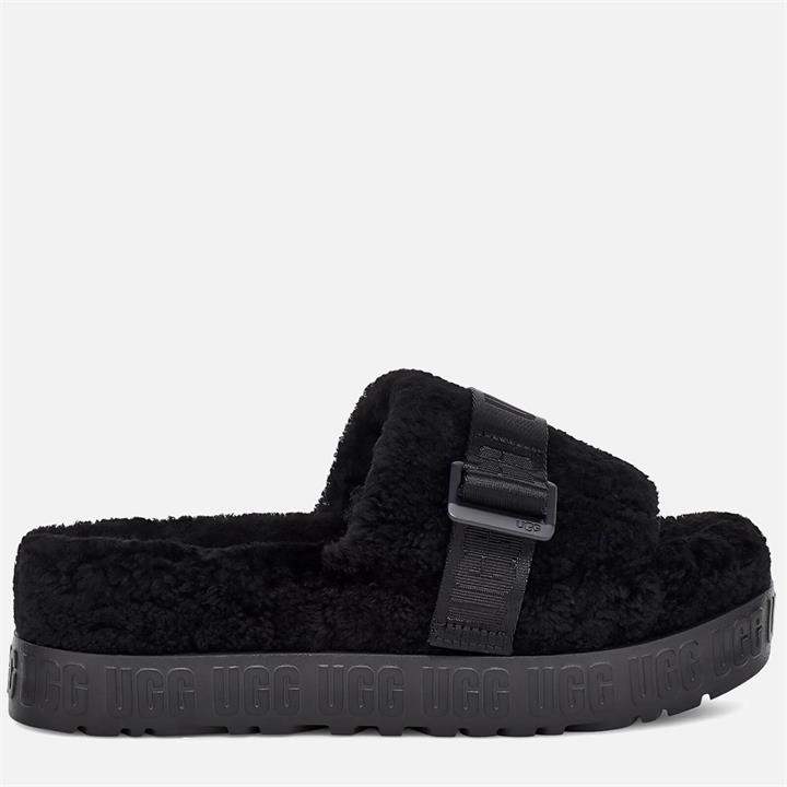 UGG Women's Fluffita Sheepskin Slide Slippers - Black - UK 8