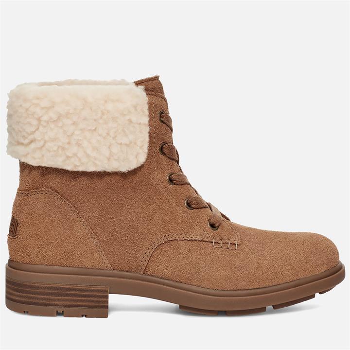 UGG Women's Harrison Lace Waterproof Suede Lace Up Boots - Chestnut - UK 5