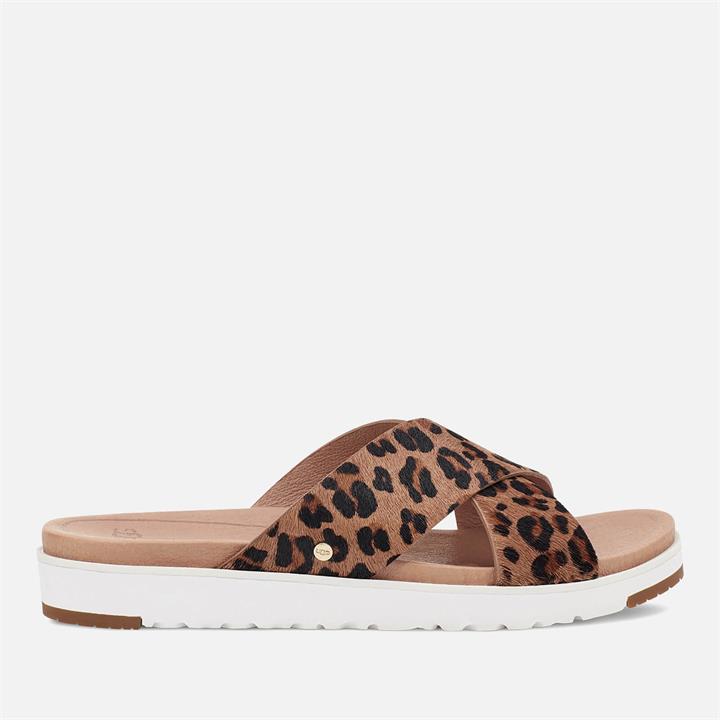 UGG Women's Kari Leopard Slide Sandals - Tan - UK 3