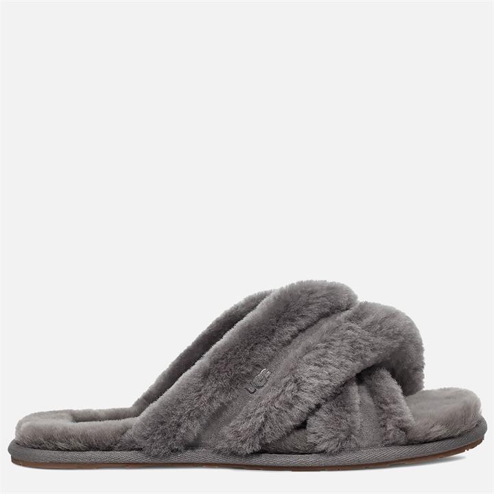 UGG Women's Scuffita Sheepskin Slide Slippers - Charcoal - UK 6
