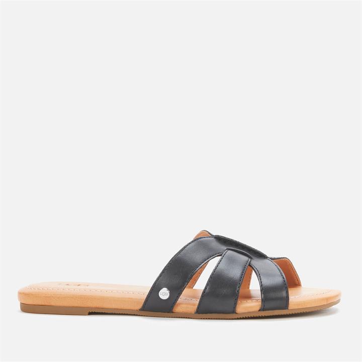 UGG Women's Teague Leather Mule Sandals - Black - UK 4