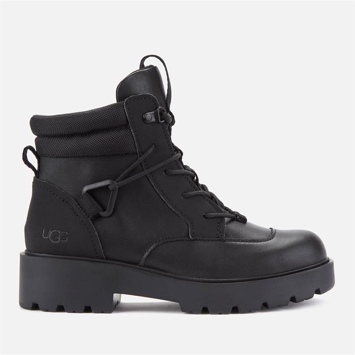 UGG Women's Tioga Waterproof Leather Hiking Style Boots - Black - UK 3