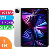 Unlocked New Apple iPad Pro 11 2021 5G 16GB RAM 1TB Silver (1 Year Warranty)