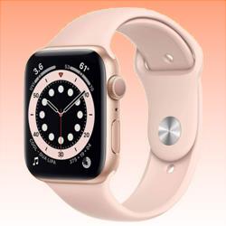 Unlocked New Apple Watch Series 6 M02P3 GPS+Cellular 40mm Aluminium Gold with Pink Sand Sport Band USA Spec (1 Year Warranty)