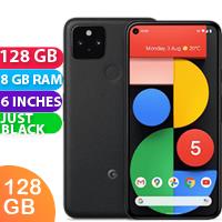 Unlocked New Google Pixel 5 128GB 8GB RAM 5G LTE Smartphone Just Black (1 Year Warranty)