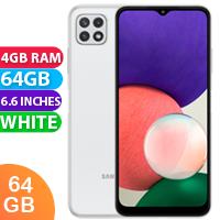 Unlocked New Samsung Galaxy A22 Dual SIM 5G 4GB RAM 64GB White (1 Year Warranty)