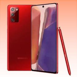 Unlocked New Samsung Galaxy Note 20 Dual SIM 5G 8GB RAM 256GB Mystic Red Smartphone (1 Year Warranty)