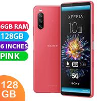 Unlocked New Sony Xperia 10 III Dual SIM 5G 6GB RAM 128GB Pink (1 Year Warranty)