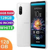 Unlocked New Sony Xperia 10 III Dual SIM 5G 6GB RAM 128GB White (1 Year Warranty)