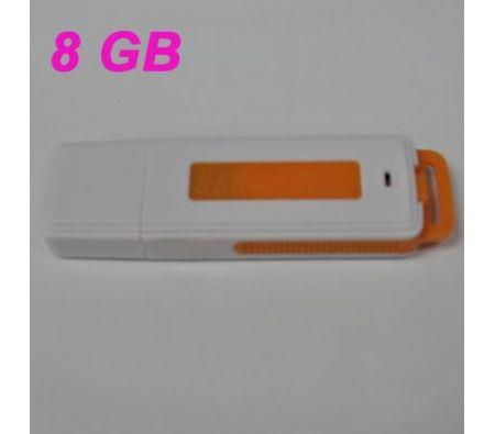 UR08 USB 2.0 Rechargeable Flash Drive Voice Recorder - Orange (8GB)