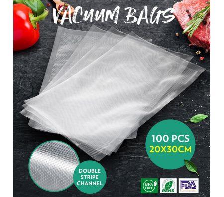 Vacuum Seal Bags 100PCS 20x30CM Pre-cut Food Saver Double Sided Twill Bag for Vacuum Sealers