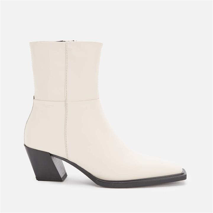 Vagabond Women's Alina Leather Heeled Boots - Off White - UK 5