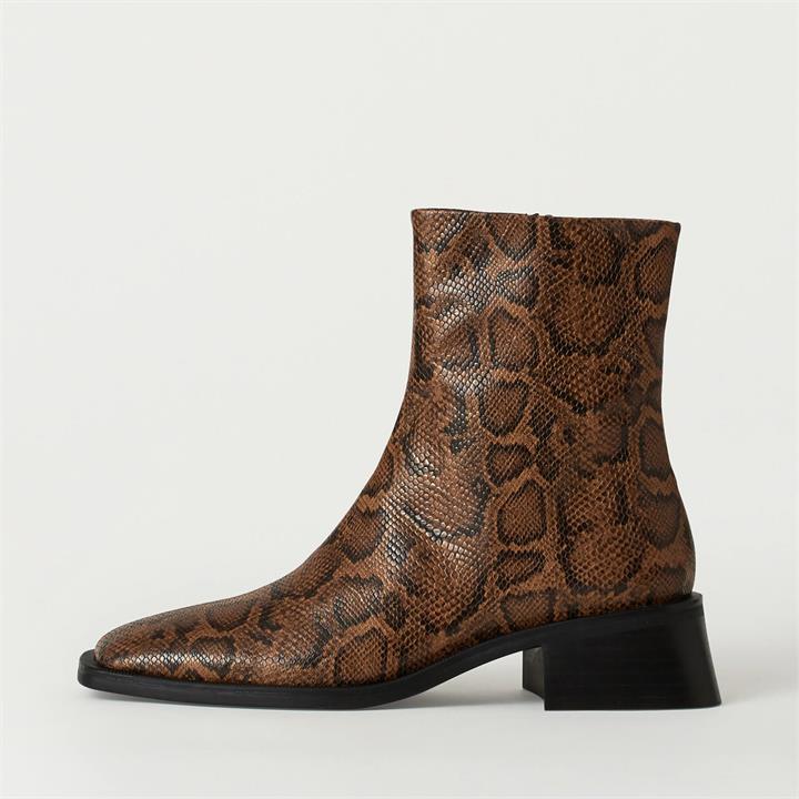 Vagabond Women's Blanca Embossed Leather Ankle Boots - Harvest/Black - UK 3