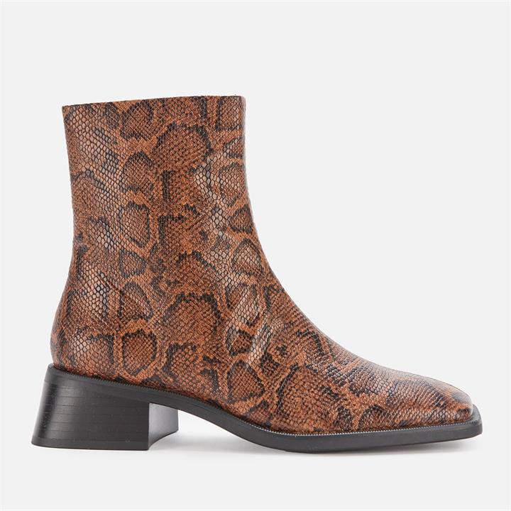 Vagabond Women's Blanca Embossed Leather Ankle Boots - Harvest/Black - UK 4
