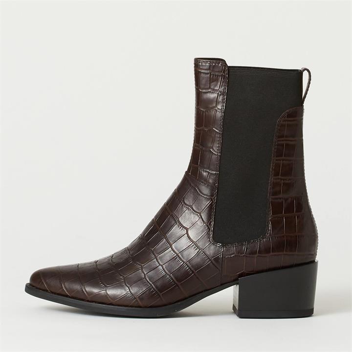 Vagabond Women's Marja Embossed Leather Western Boots - Brown - UK 8