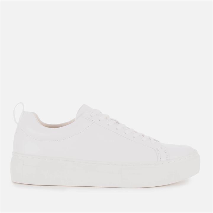 Vagabond Women's Zoe Leather Platform Trainers - White - UK 7