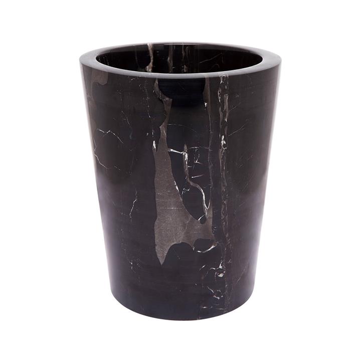 Valley Marble Planter - Black