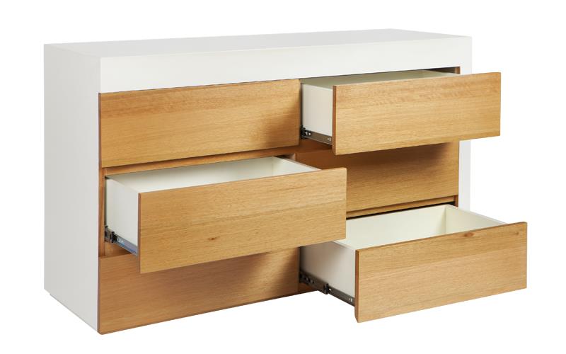 Vanessa  custom 6 drawer timber dresser