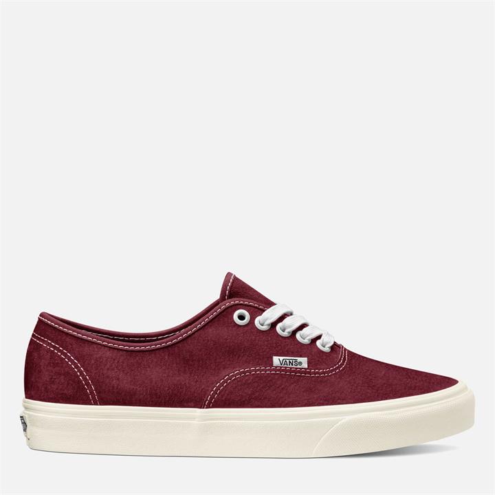 Vans Men's Suede Authentic Trainers - Pomegranate/Snow White - UK 11