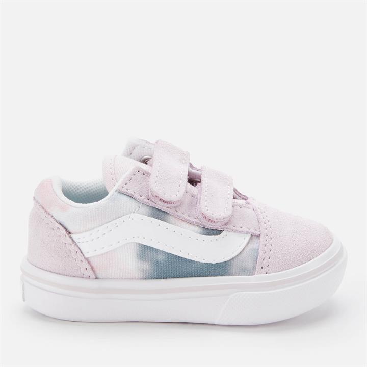 Vans Toddlers' ComfyCush Old Skool Cloud Wash V Trainers - Orchid Ice/True White - UK 7 Toddler