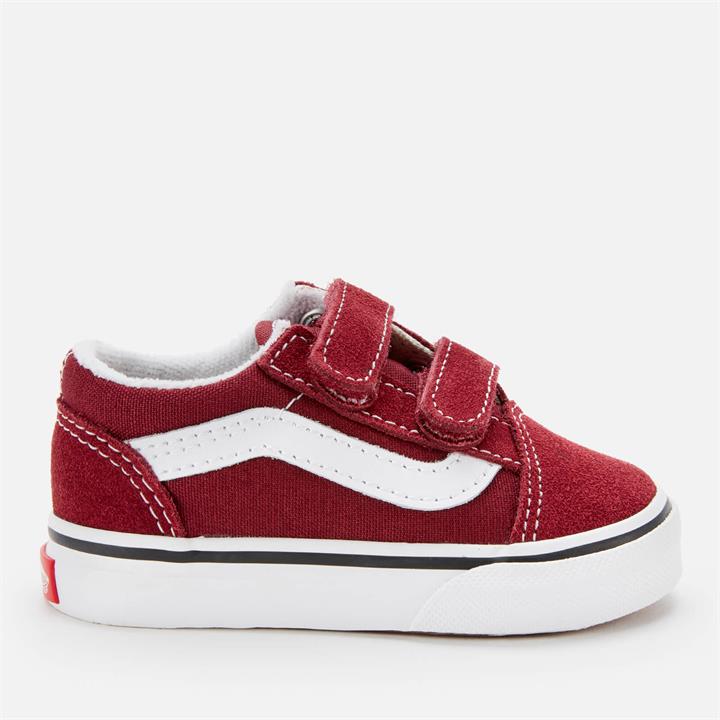 Vans Toddlers' Old Skool V Trainers - Pomergranate/True White - UK 2 Baby