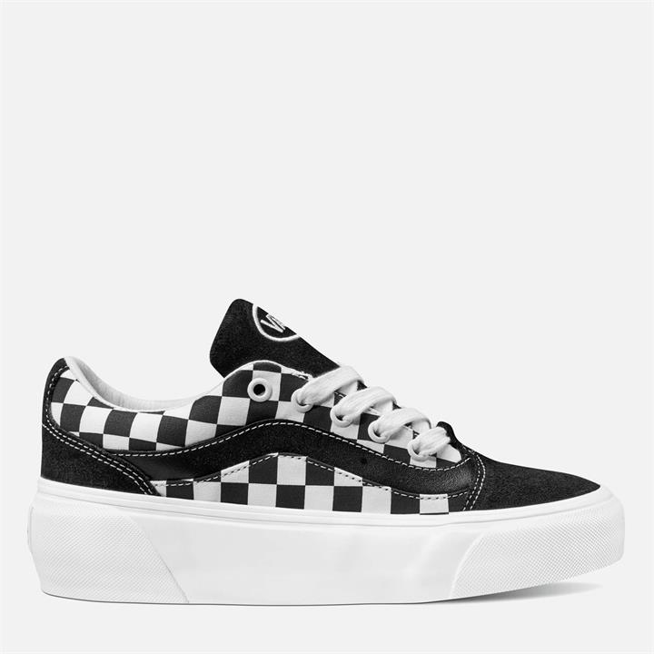 Vans Women's Checkerboard Shape Ni Trainers - Black/Metallic - UK 6