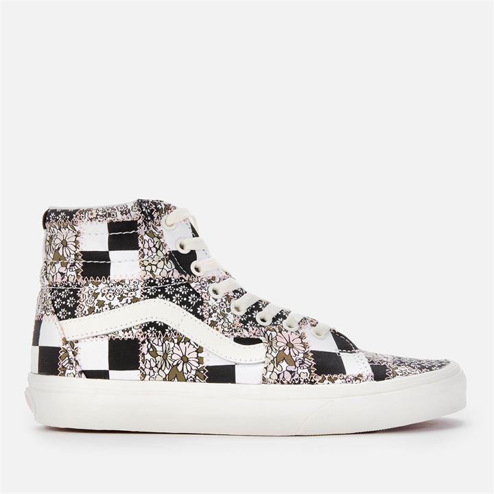 Vans Women's Patchwork Floral Authentic SK8-Hi Trainers - Multi/Marshmallow - UK 5