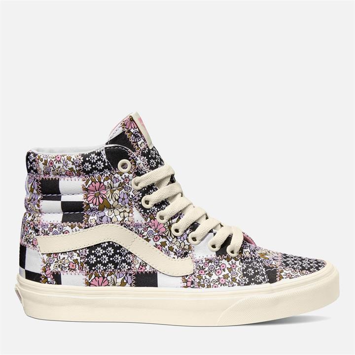 Vans Women's Patchwork Floral Authentic SK8-Hi Trainers - Multi/Marshmallow - UK 7