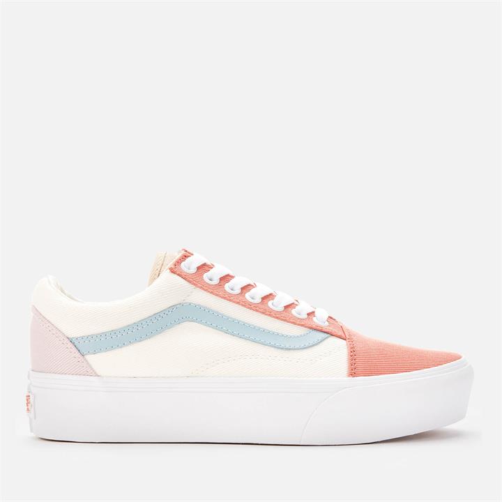 Vans Women's Twll Old Skool Platform Trainers - Pastel Block/True White - UK 3