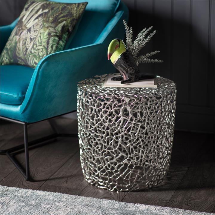 Vanya Side Table Silver
