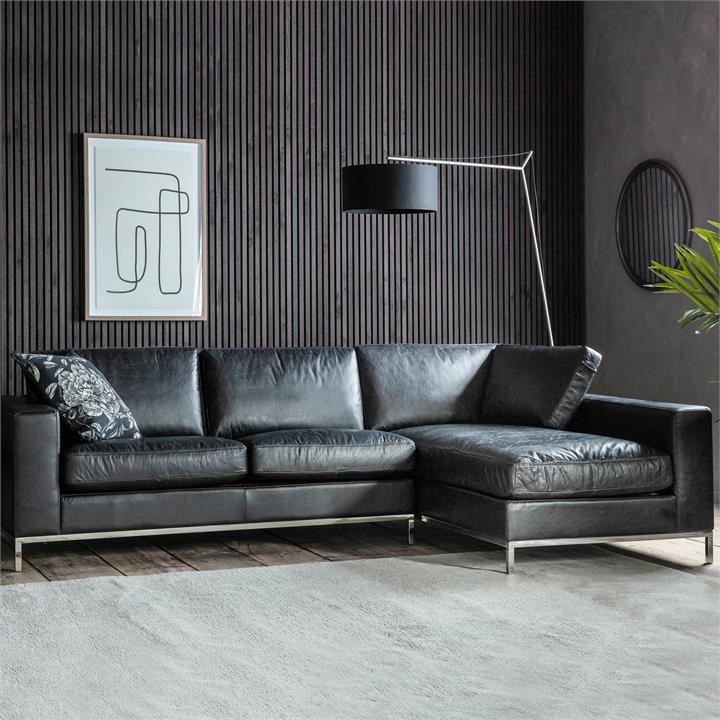 Varali Corner Chaise Black