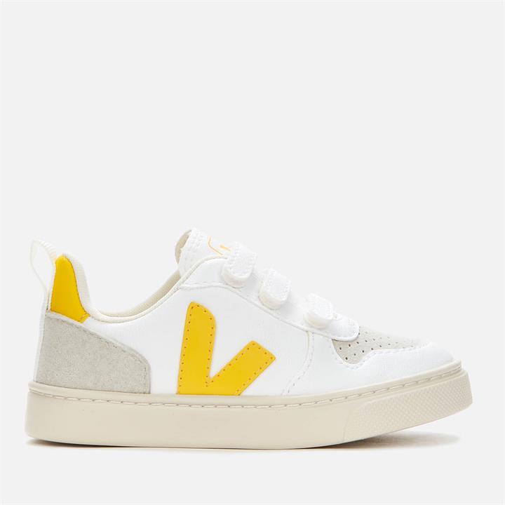 Veja Kids' V-10 Velcro Trainers - White Black - UK 10 Kids