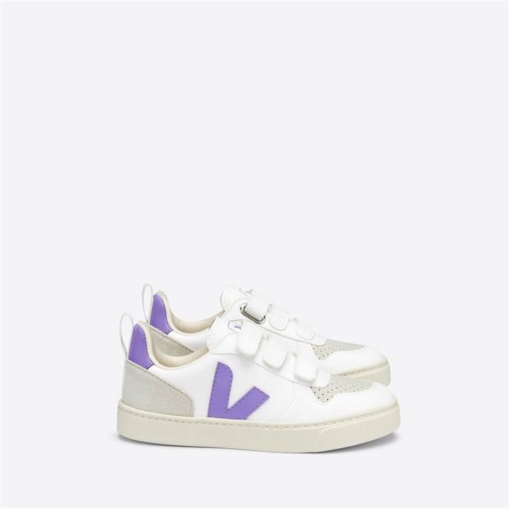 Veja Kids' V-10 Velcro Trainers - White Lavande - UK 2.5 Kids