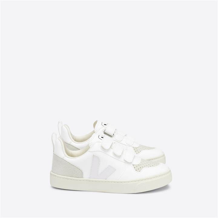 Veja Kids' V-10 Velcro Trainers - White Natural - UK 11.5 Kids