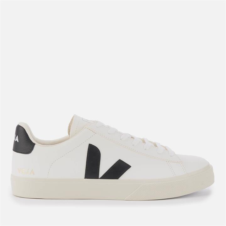 Veja Men's Campo Chrome Free Leather Trainers - Extra White/Black - UK 7/EU 41