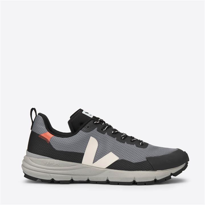 Veja Men's Dekkan Vegan Trail Trainers - Concrete/Pierre/Orange Fluo - UK 7