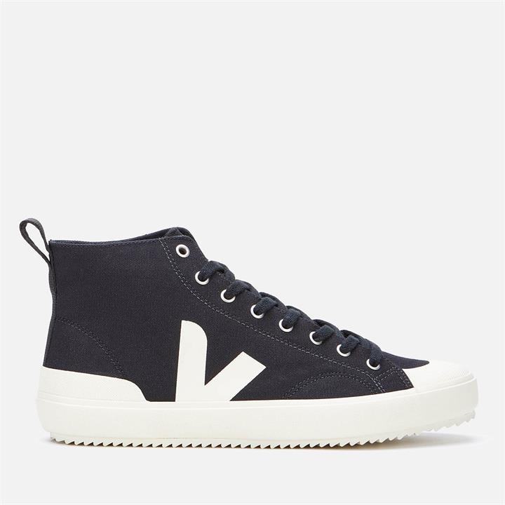 Veja Men's Nova Canvas Hi-Top Trainers - Black Pierre - UK 8