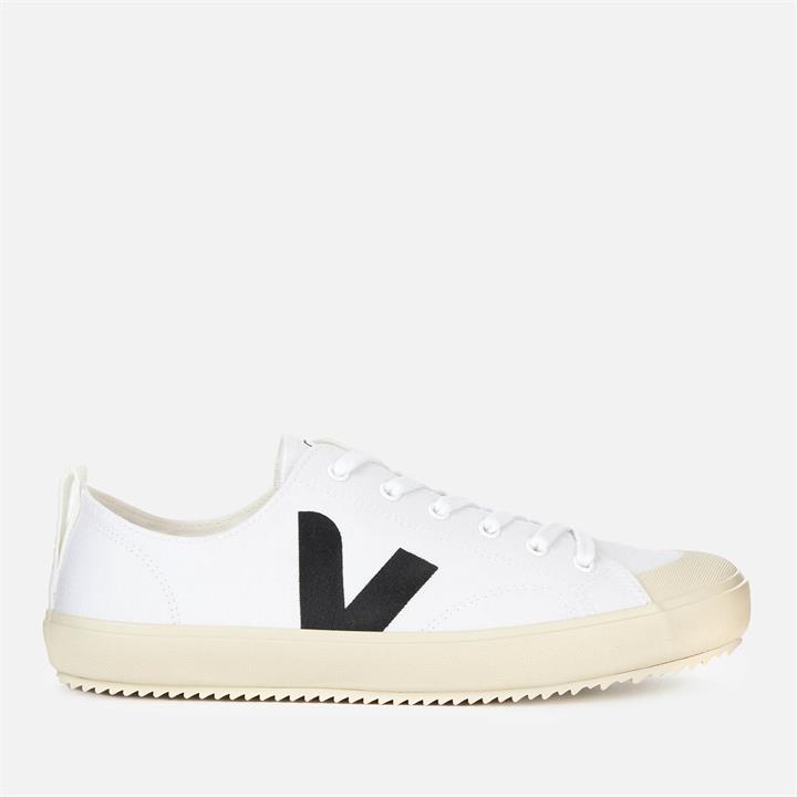 Veja Men's Nova Canvas Low Top Trainers - White/Black - UK 8