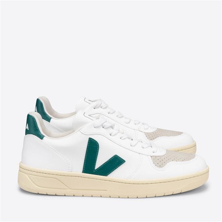 Veja Men's V-10 Vegan Trainers - White/Brittany/Butter Sole - UK 7