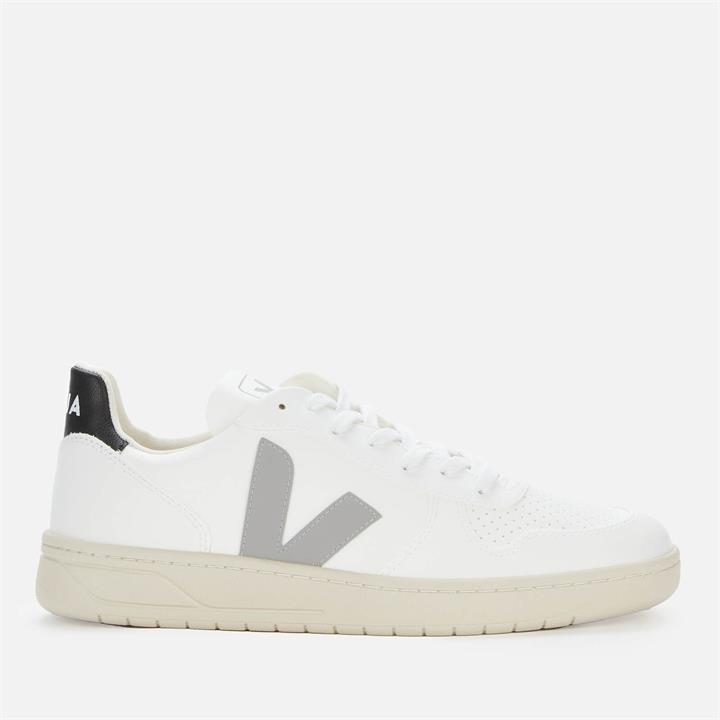 Veja Men's V10 Vegan Trainers - White/Oxford Grey/Black - UK 7