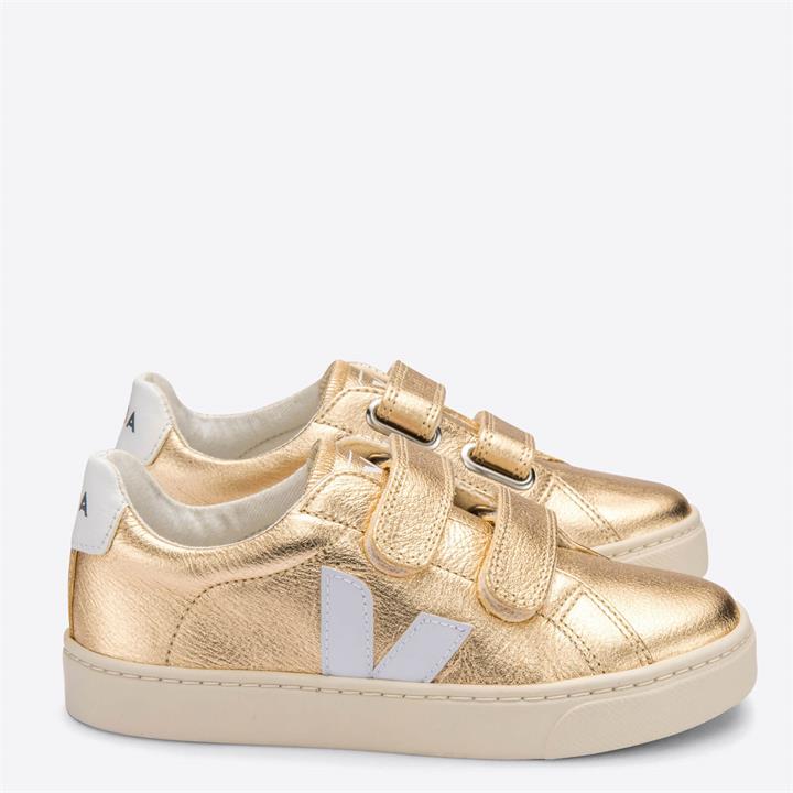 Veja Toddlers' Esplar Velcro Trainers - Platine - UK 7 Toddler