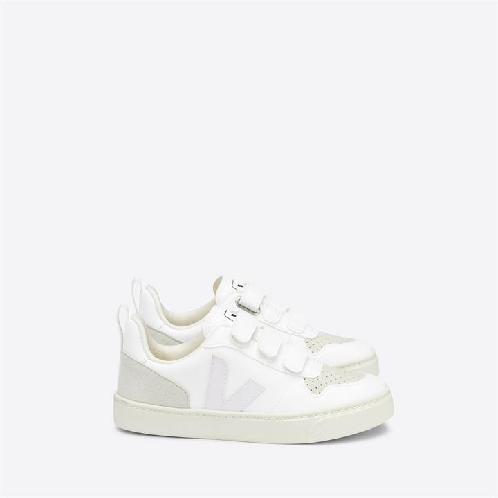 Veja Toddlers' V-10 Velcro Trainers - White Natural - UK 9 Toddler